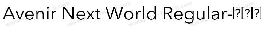 Avenir Next World Regular字体转换